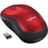 Logitech M185 Wireless Black & Red Mouse