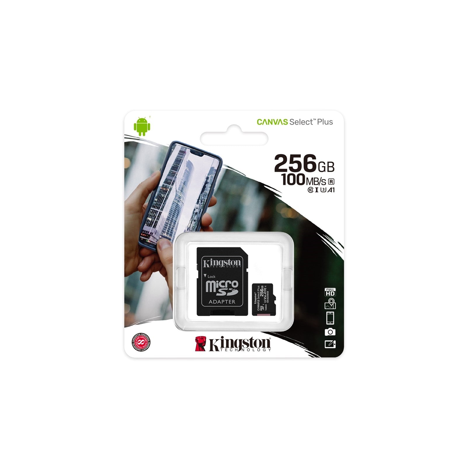 Kingston Canvas Select Plus 256GB Micro SD UHS-I Flash Card