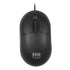 Evo Labs MO-001 Wired USB Mini Plug and Play Mouse, 800 DPI Optical Tracking, 3 Button with Scroll Wheel,  Ambidextrous Design for PC / Mac / Laptop, Matte Black