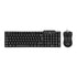 Evo Labs CM-500UK Wired Keyboard and Mouse Combo Set, USB Plug and Play, Full Size Qwerty UK Layout Keyboard with Optical Sensor Mouse, Ideal for Home or Office, Black