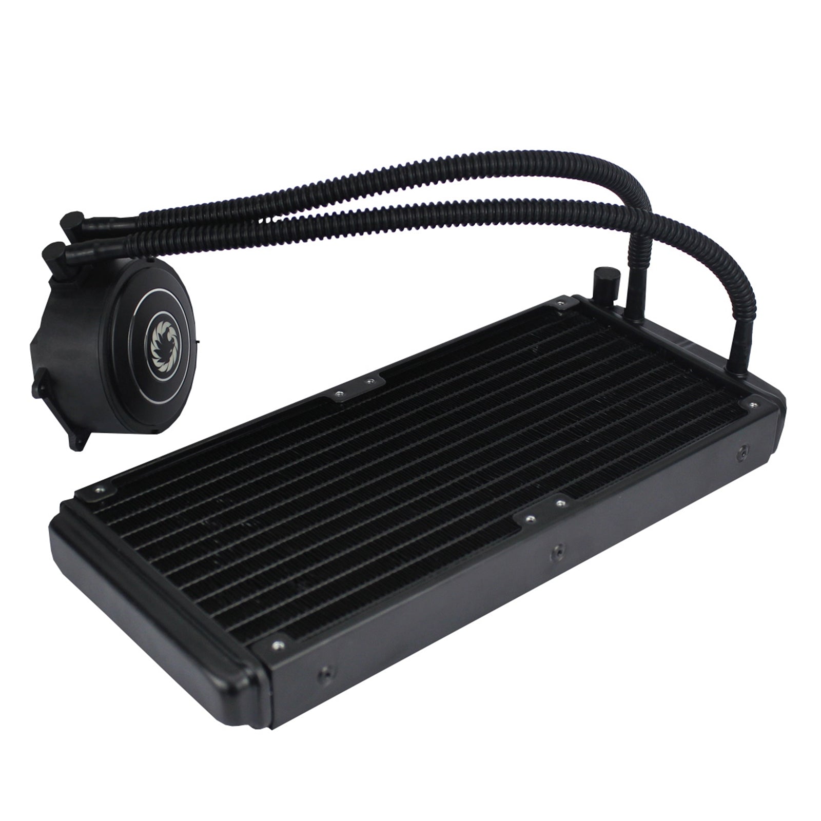 GameMax Iceburg 240mm ARGB Liquid AIO CPU Cooler with Double 120mm Fans, PWM Control, and RGB Lighting - Compatible with Intel and AMD