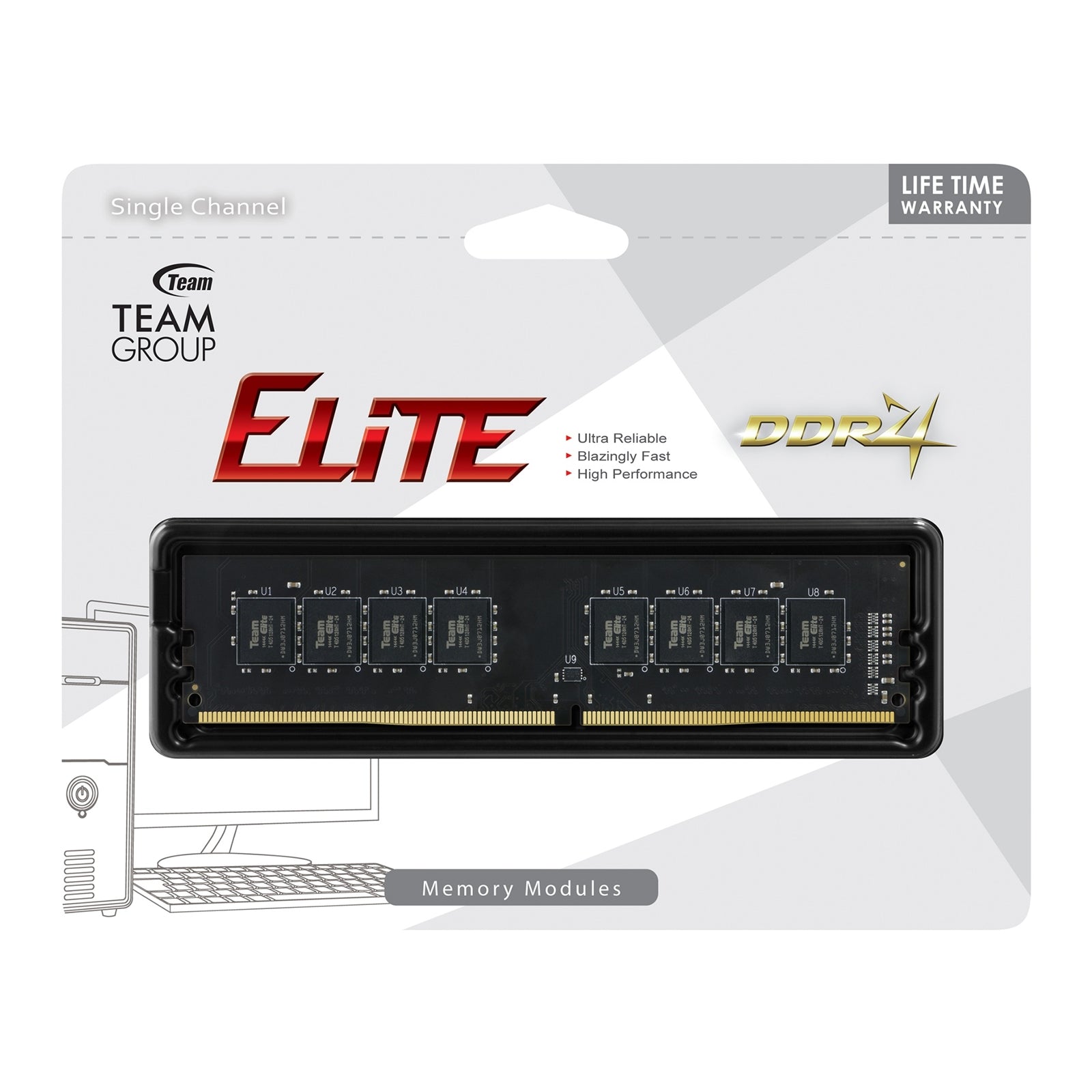 Team ELITE 16GB No Heatsink (1 x 16GB) DDR4 3200MHz DIMM System Memory