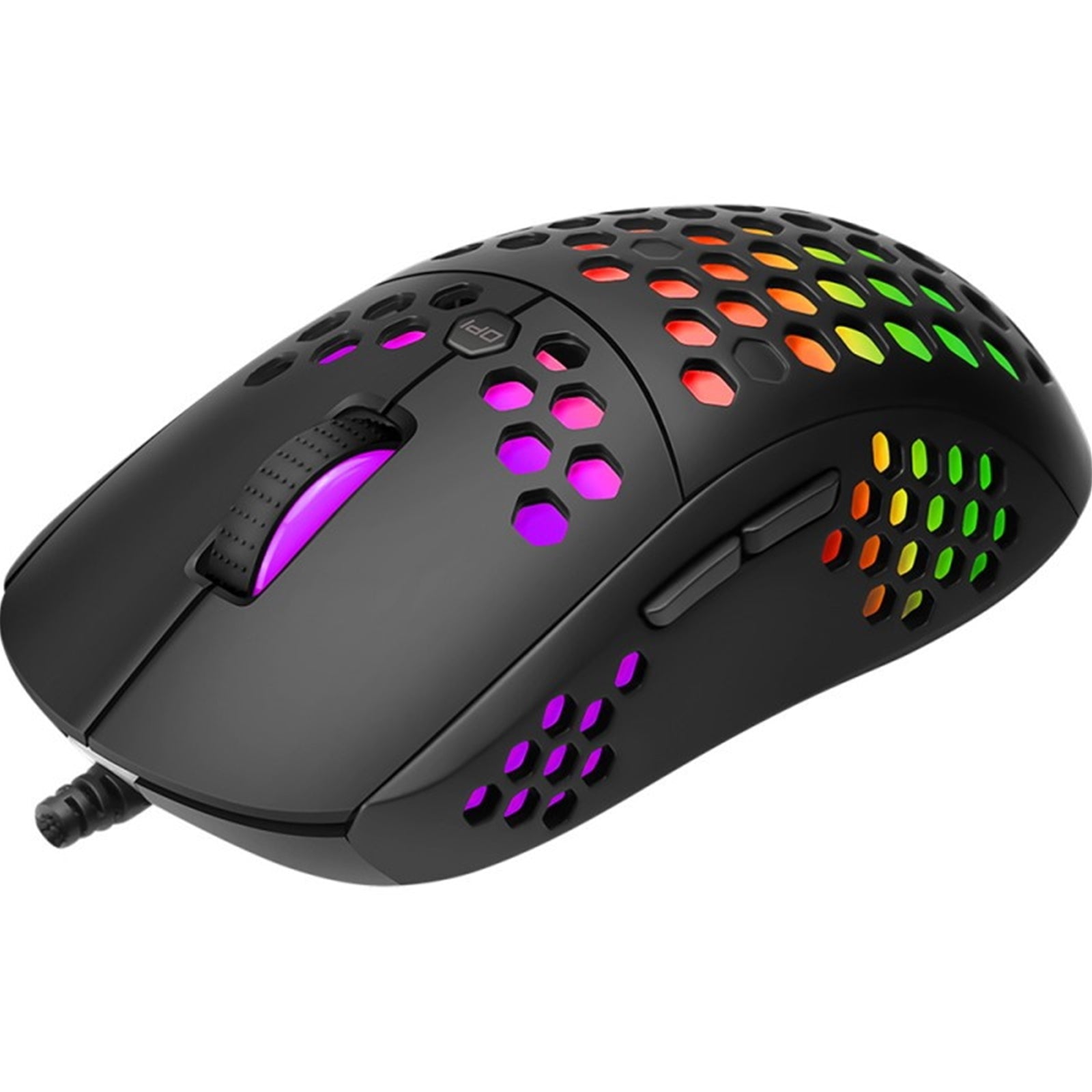 Marvo Scorpion G961 RGB Gaming Mouse, USB, Unique Honeycomb Design Weighing in at Just 75g, Adjustable up to 12000 DPI, Pixart 3327 Gaming Grade Optical Sensor with 6 Programmable Buttons