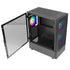 ANTEC NX410 Case, Gaming, Black, Mid Tower, 1 x USB 3.0 / 2 x USB 2.0, Tempered Glass Side Window Panel, Addressable RGB LED Fans, ATX, Micro ATX, Mini-ITX