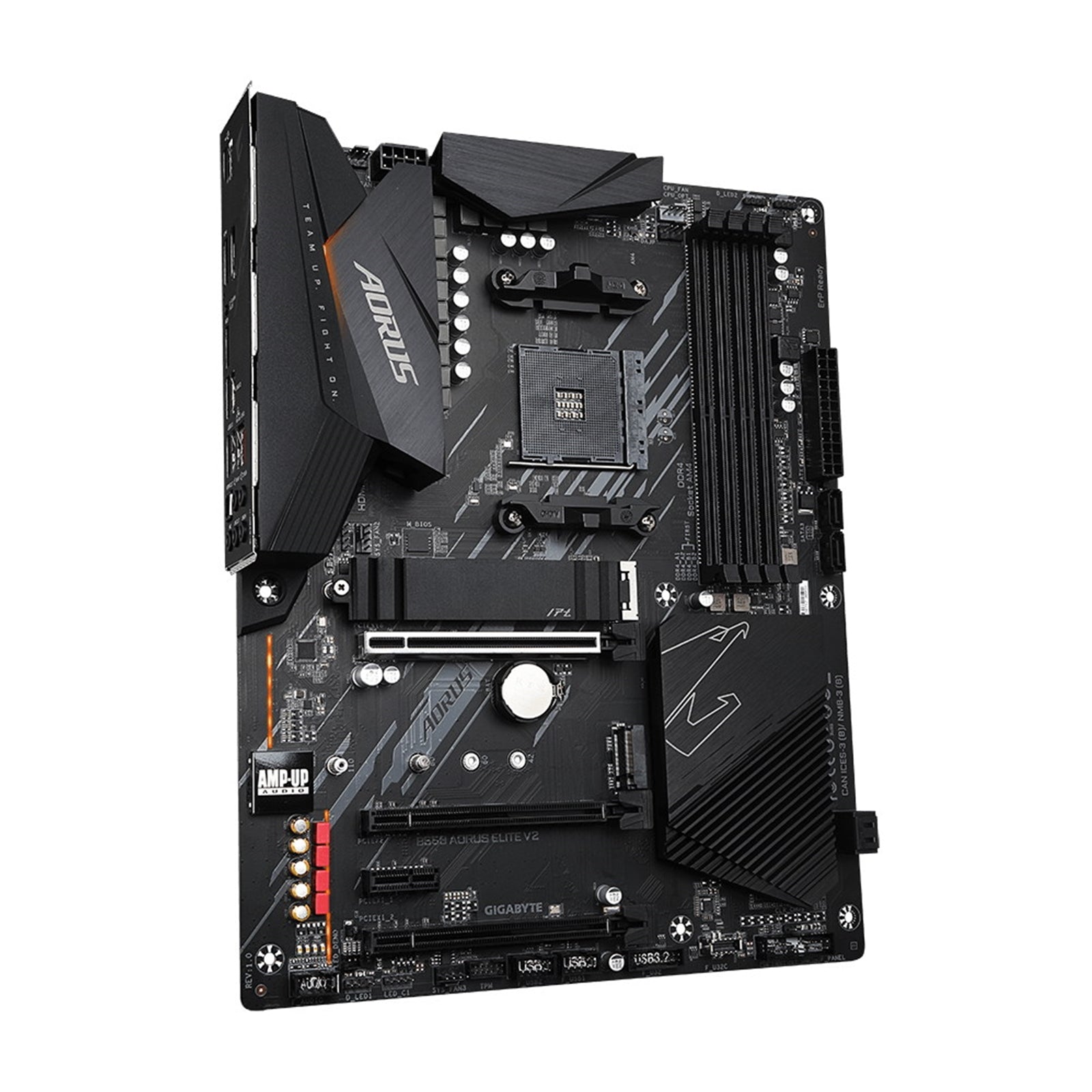 Gigabyte B550 AORUS ELITE V2 AMD AM4 Socket Motherboard, ATX, 4x DDR4 Slots, 2x M.2 Sockets, 1x USB-C Port, Fitted I/O Shield, 2.5GbE LAN, 1x DisplayPort / 1x HDMI Port