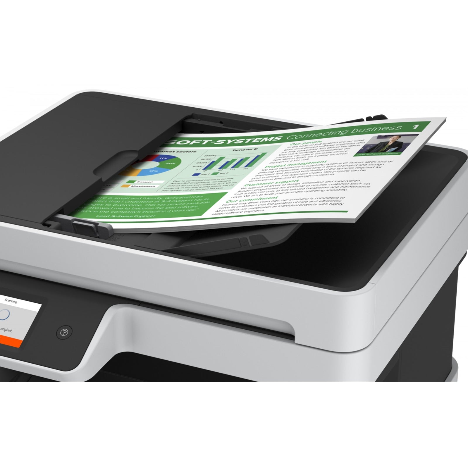 Epson EcoTank ET-5150 C11CJ89401 inkjet Printer,  Colour, Wireless, Ethernet, All-in-One, ADF, 6.1cm Touchscreen
