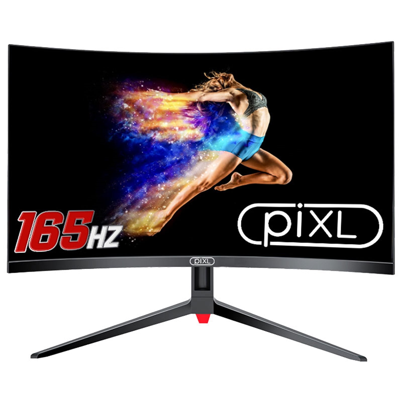 piXL CM32GF5 32 Inch Curved Gaming Monitor, 144Hz/ 165Hz, 1ms Response Time, Frameless, Freesync, G-Sync, 1920 x 1080 Full HD, DisplayPort, HDMI, VESA Mount, Internal PSU, Black Finish