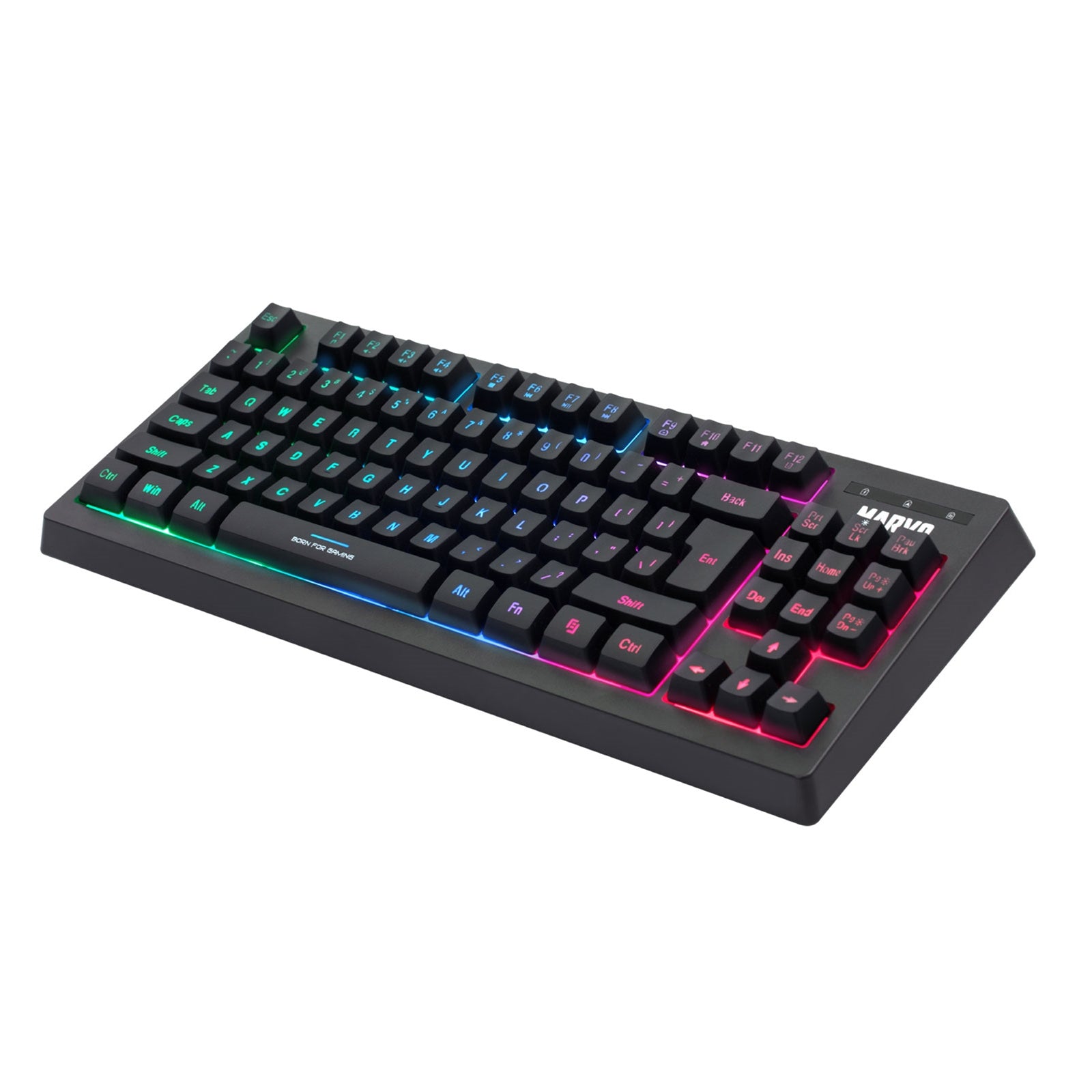 Marvo Scorpion K607 80% TKL Layout Multimedia USB 2.0 Wired 3 Colour Backlit Gaming Keyboard