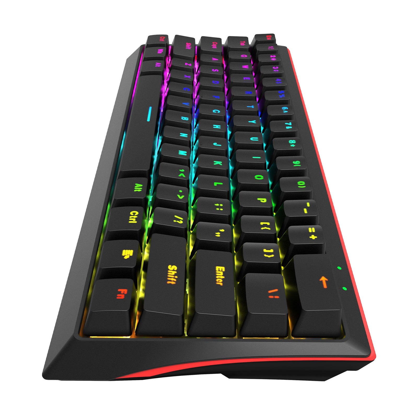 Marvo Scorpion KG962-UK USB Mechanical gaming Keyboard with Red Mechanical Switches, 60% Compact Design with detachable USB Type-C Cable, Adjustable Rainbow Backlights, Anti-ghosting N-Key Rollover