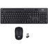 Evo Labs WM-757UK Wireless Keyboard and Mouse Combo Set, With Integrated Tablet/ Mobile/ Smartphone Stand, 2.4GHz Full Size Qwerty UK Layout Keyboard with Wireless Mouse, Ideal for Home/Office, Black