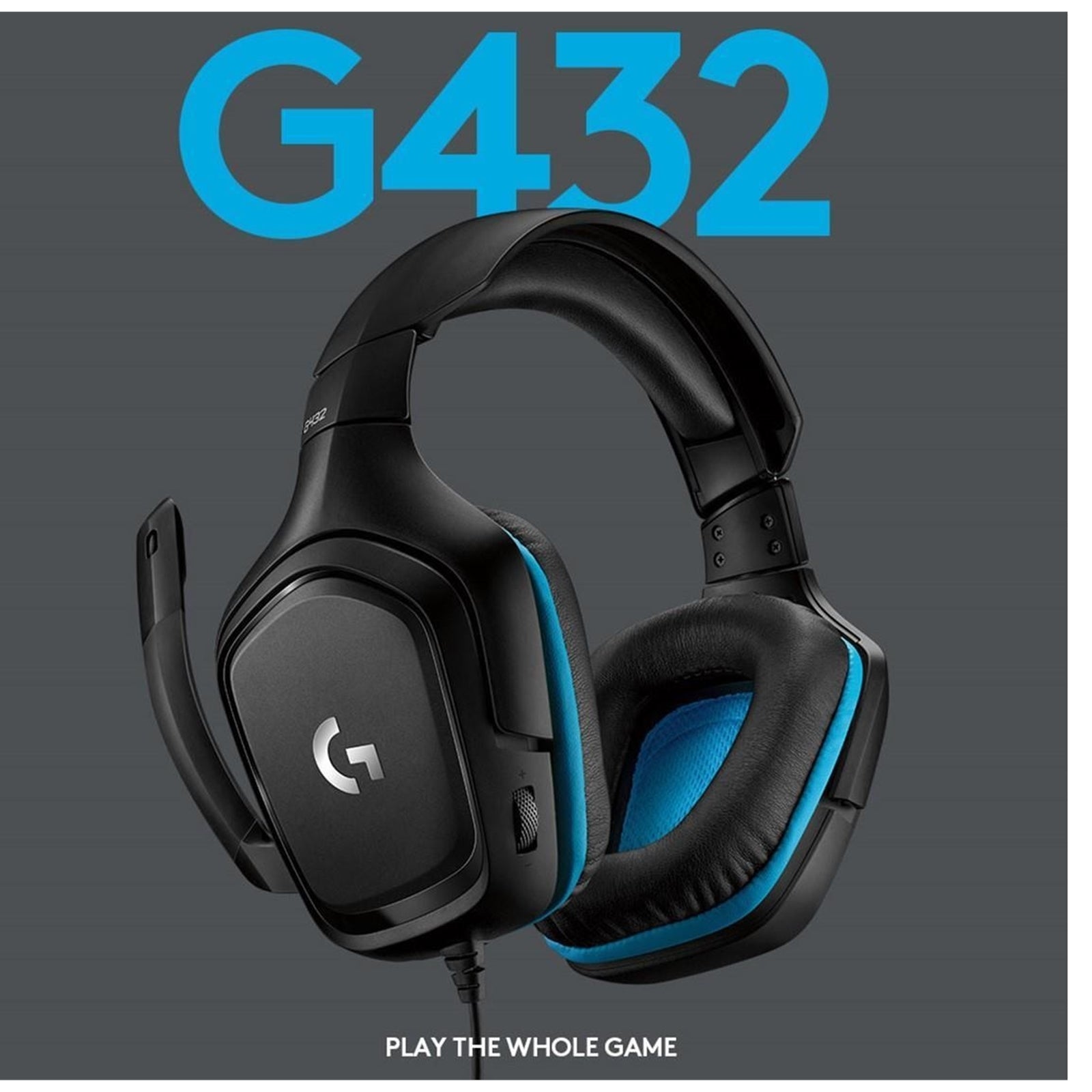 Logitech G432 Gaming Headset, 7.1 Virtual Surround Sound, Compatible with PC, Xbox, PS4, Switch or Mobile Device Via 3.5mm Connection or USB DAC, 50mm Audio Drivers, Enlarged 6mm Mic with Mute Feature