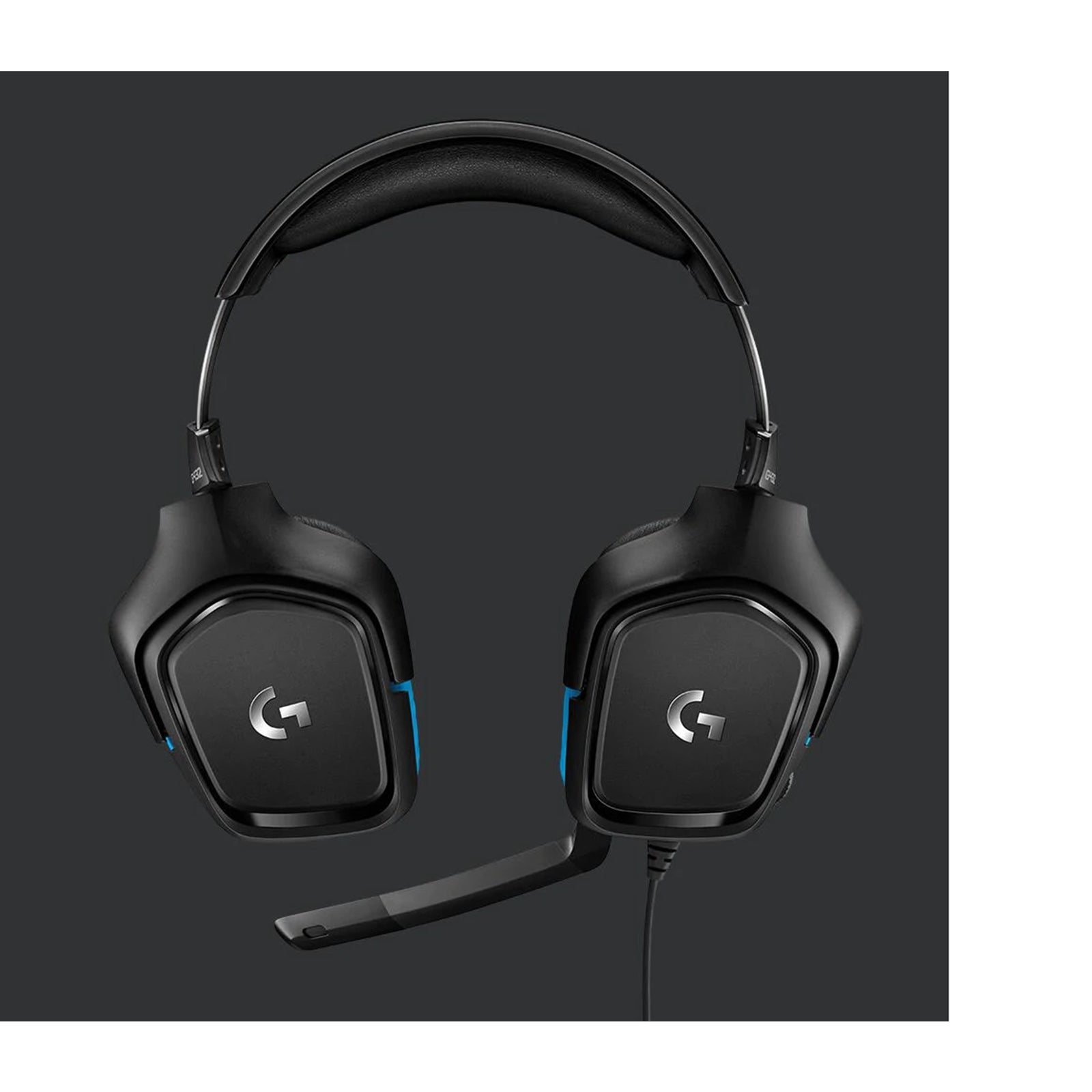 Logitech G432 Gaming Headset, 7.1 Virtual Surround Sound, Compatible with PC, Xbox, PS4, Switch or Mobile Device Via 3.5mm Connection or USB DAC, 50mm Audio Drivers, Enlarged 6mm Mic with Mute Feature