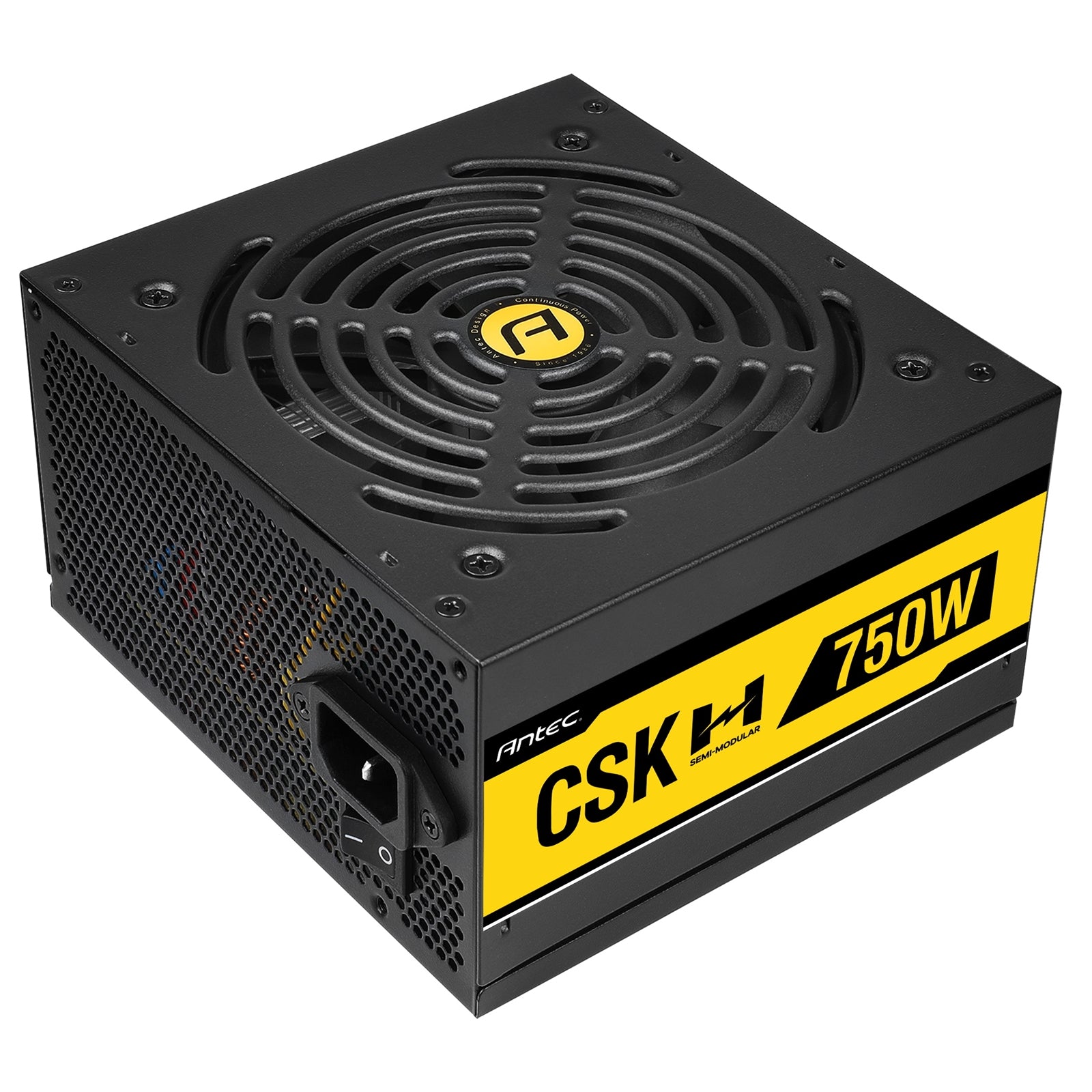 ANTEC Cuprum Strike CSK750H 750W PSU, 120mm Silent Fan, 80 PLUS Bronze, Semi Modular, UK Plug, Flat Black Cables, CircuitShield Industrial-Grade Protections