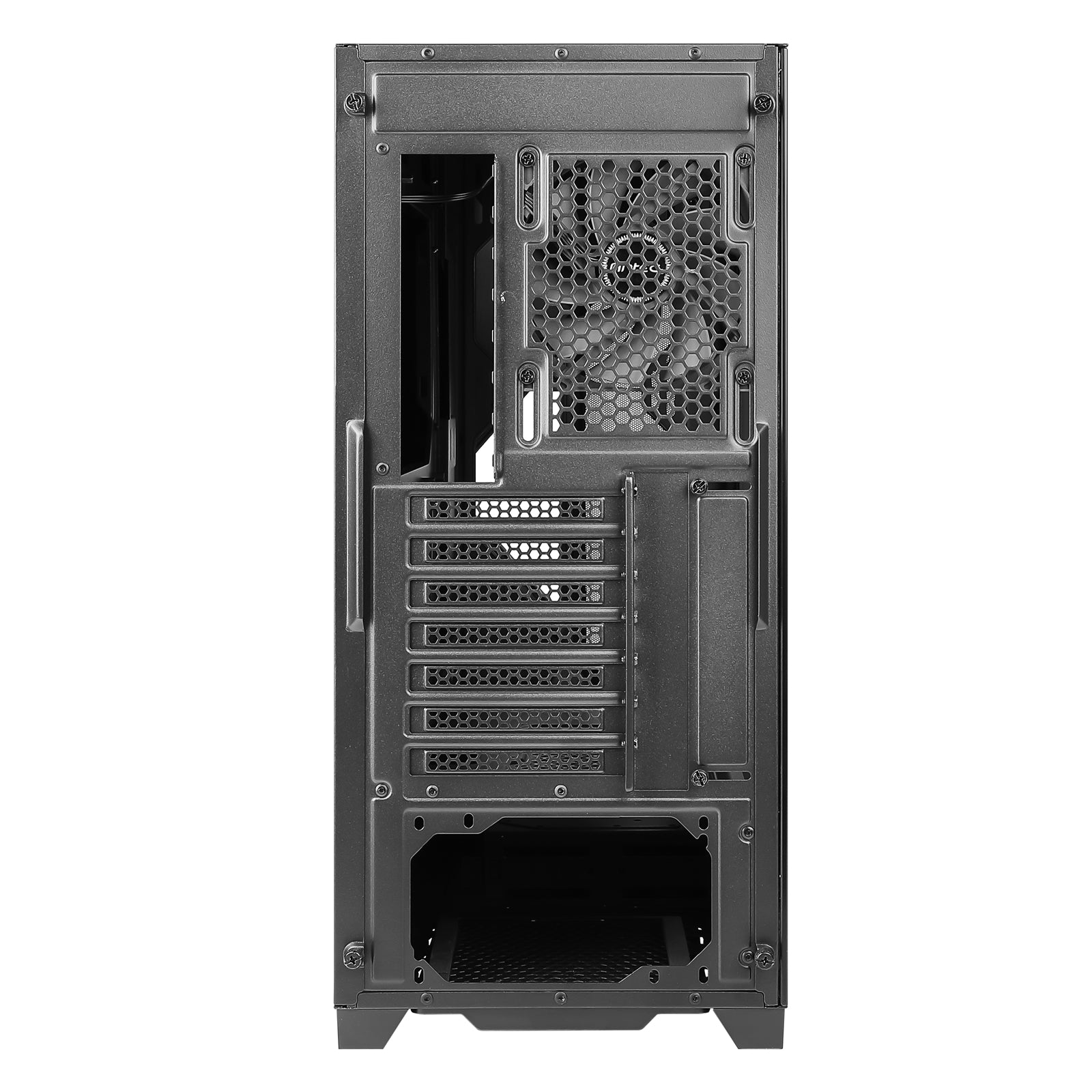 ANTEC DF800 FLUX Case, Gaming, Black, Mid Tower, 2 x USB 3.0, Tempered Glass Side Window Panel, Geometrical Mesh Design & Mirror Surface Front Panel, Addressable RGB LED Fans, Patented F-LUX Platform Cooling Solution, ATX, Micro ATX, Mini-ITX