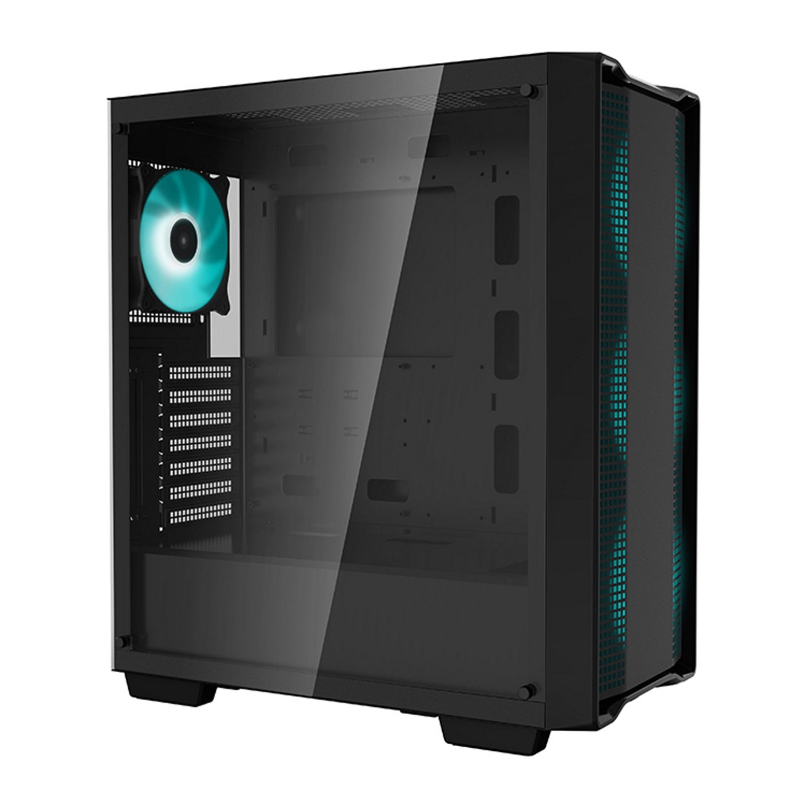 DeepCool CC560 Case V2, Gaming, Black, Mid Tower, 1 x USB 3.0 / 1 x USB 2.0, Tempered Glass Side Window Panel, DeepCool Blue LED Fans, ATX, Micro ATX, Mini-ITX