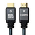 Prevo HDMI-2.1-3M HDMI Cable, HDMI 2.1 (M) to HDMI 2.1 (M), 3m, Black & Grey, Supports Displays up to 8K@60Hz, 99.9% Oxygen-Free Copper with Gold-Plated Connectors, Superior Design & Performance, Retail Box Packaging