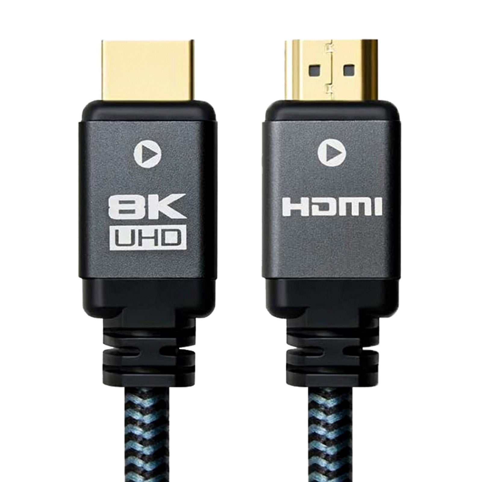 Prevo HDMI-2.1-5M HDMI Cable, HDMI 2.1 (M) to HDMI 2.1 (M), 5m, Black & Grey, Supports Displays up to 8K@60Hz, 99.9% Oxygen-Free Copper with Gold-Plated Connectors, Superior Design & Performance, Retail Box Packaging