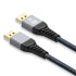 Prevo DP14-2M DisplayPort Cable, DisplayPort 1.4 (M) to DisplayPort 1.4 (M), 2m, Black & Grey, Supports Displays up to 8K@60Hz, Robust Braided Cable, Gold-Plated Connectors, Superior Design & Performance, Retail Box Packaging