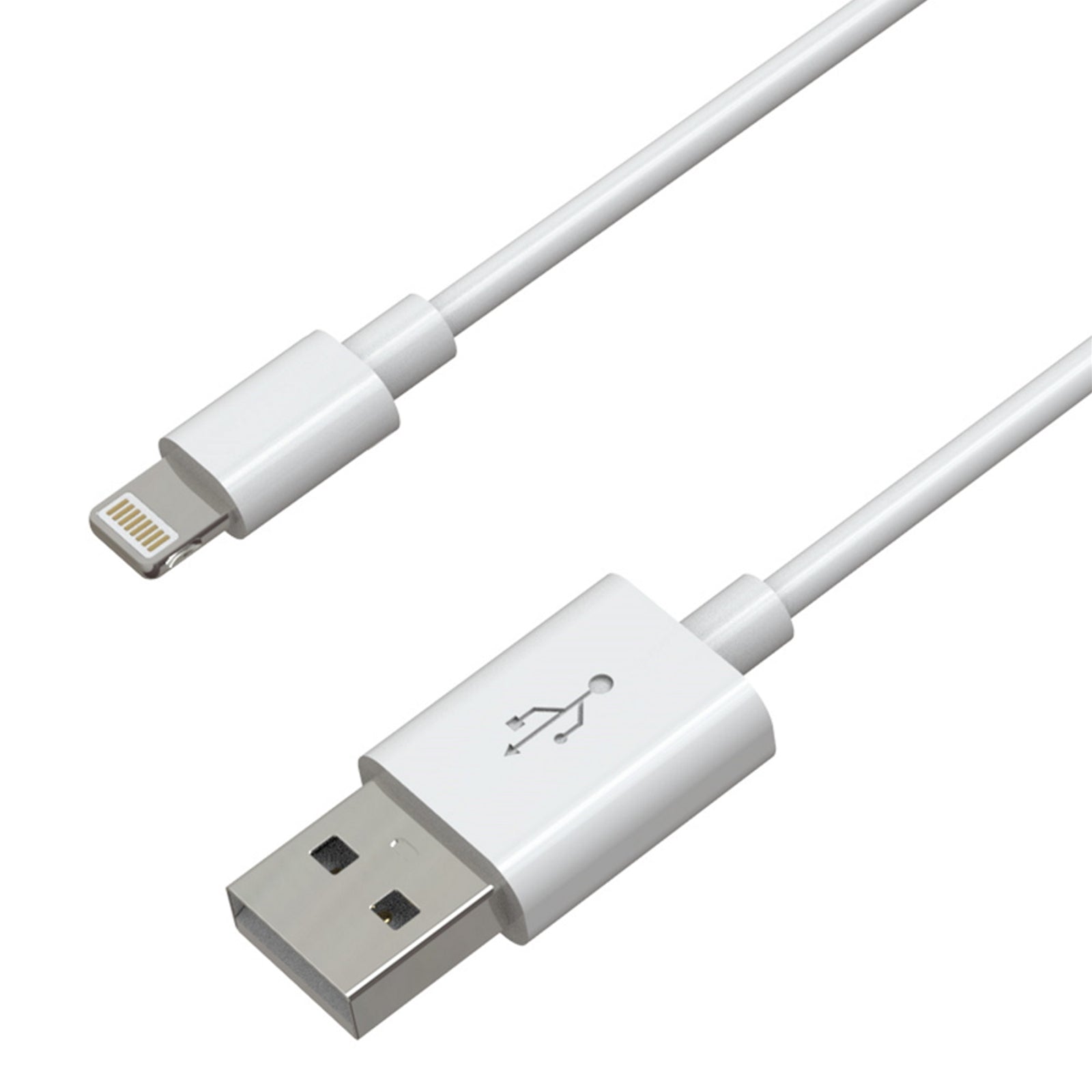 Prevo USB-LIGHTNING-2M Lightning Cable, USB 2.0 A (M) to Apple Lightning (M), 2m, White, MFI Certified, Fast Charging up to 2.1A, Data Sync Rate up to 480Mbps, Superior Design & Performance, Retail Box Packaging