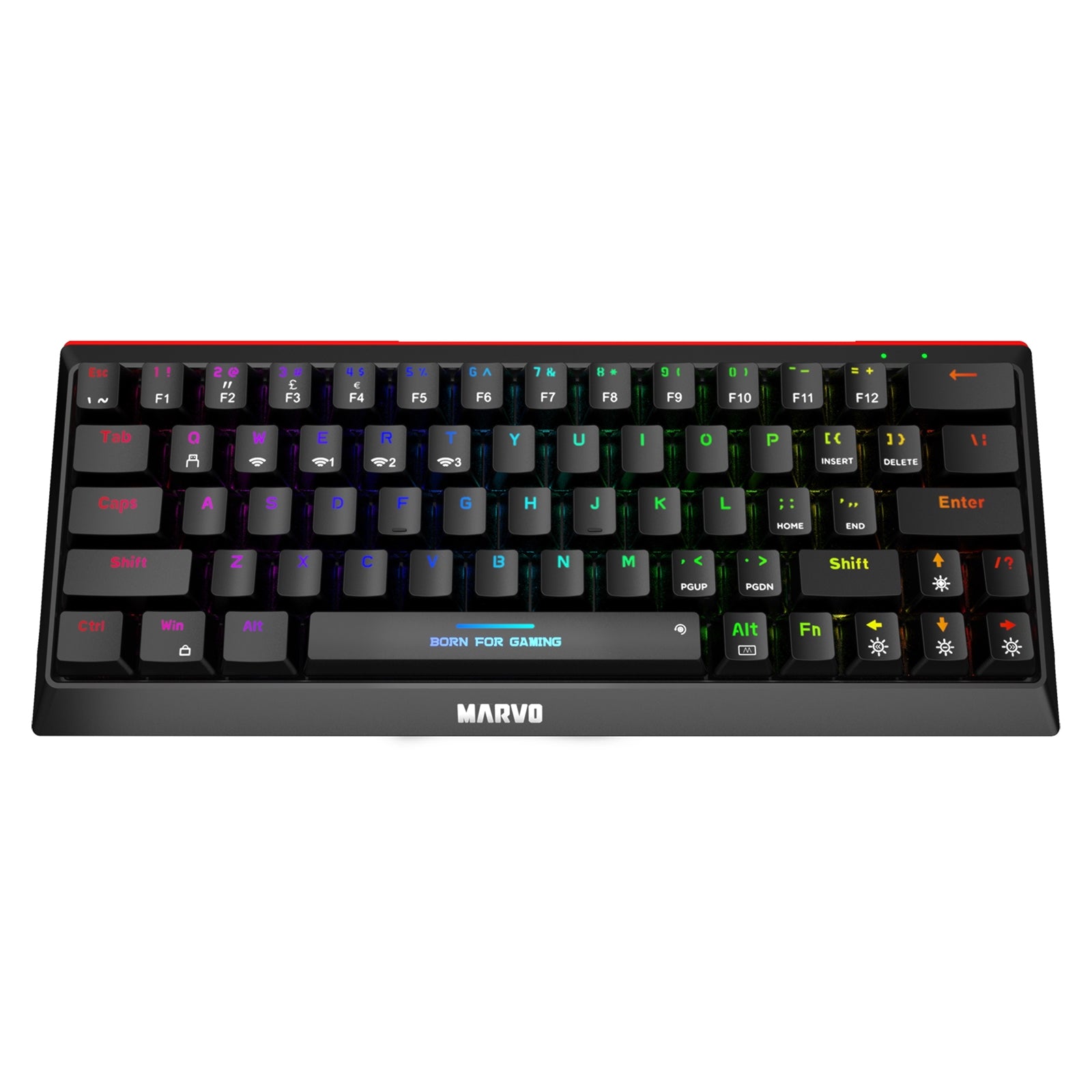 Marvo Scorpion KG962W-UK Tri-Mode Wireless and Wired 60% TKL Mechanical Gaming Keyboard