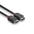 LINDY 36492 Black Line DisplayPort Cable, DisplayPort 1.2 (M) to DisplayPort 1.2 (M), 2m, Black & Red, Supports UHD Resolutions up to 4096x2160@60Hz, Triple Shielded Cable, Corrosion Resistant Copper 30AWG Conductors, Retail Polybag Packaging