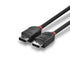 LINDY 36492 Black Line DisplayPort Cable, DisplayPort 1.2 (M) to DisplayPort 1.2 (M), 2m, Black & Red, Supports UHD Resolutions up to 4096x2160@60Hz, Triple Shielded Cable, Corrosion Resistant Copper 30AWG Conductors, Retail Polybag Packaging