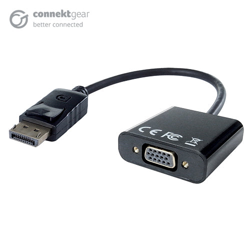 connektgear DisplayPort/VGA A/V Cable for Audio Device, Monitor, Projector