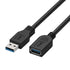 Prevo USBM-USBF-3M USB 3.0 Extension Cable, USB 3.0 Type-A (M) to USB Type-A (F), 3m, Black, Up to 5Gbps Transmission Rate, Retail Box Packaging