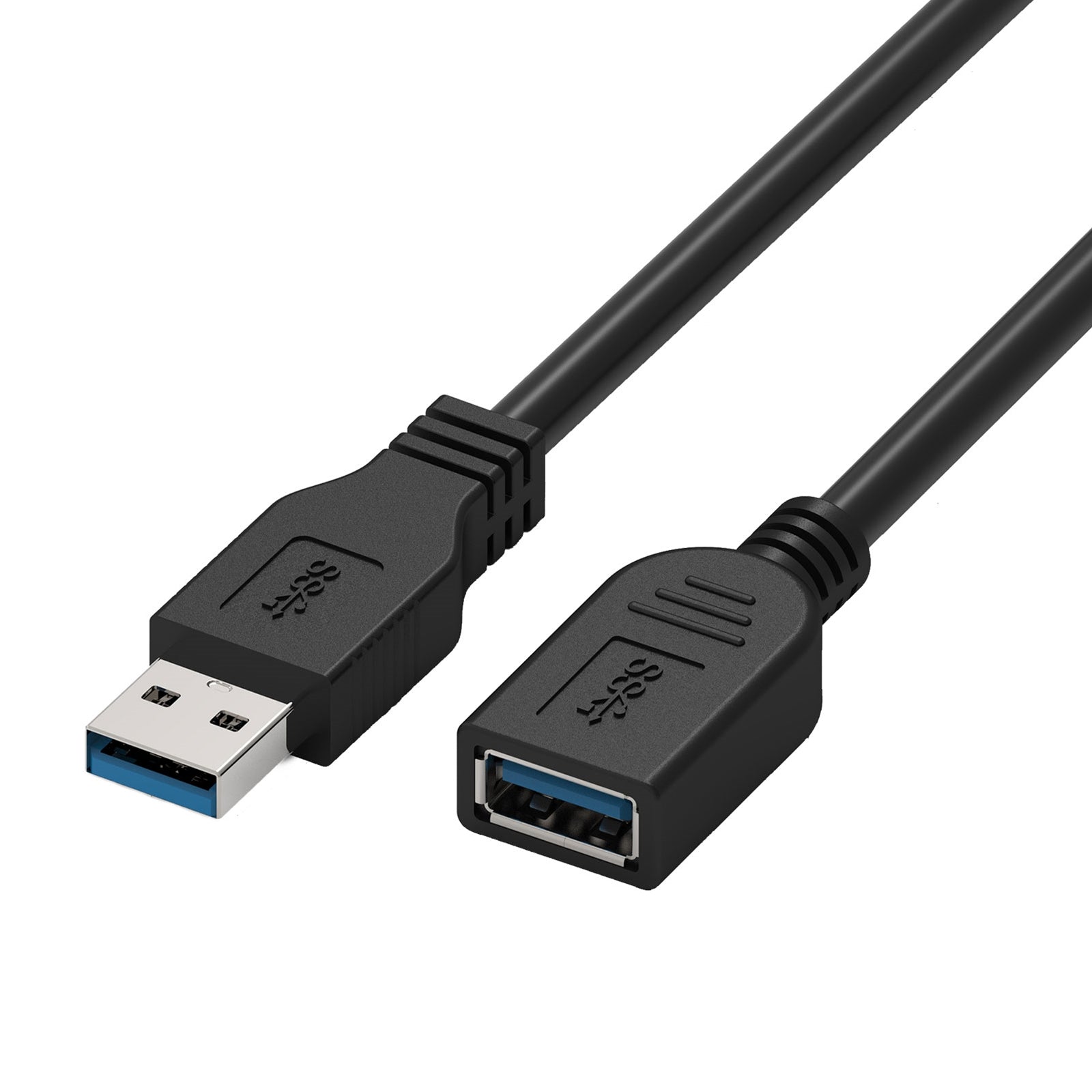 Prevo USBM-USBF-5M USB 3.0 Extension Cable, USB 3.0 Type-A (M) to USB Type-A (F), 5m, Black, Up to 5Gbps Transmission Rate, Retail Box Packaging