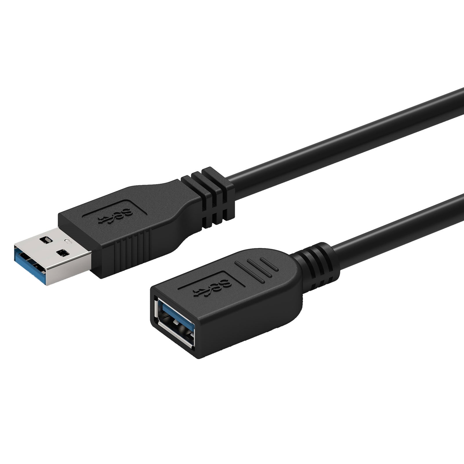 Prevo USBM-USBF-5M USB 3.0 Extension Cable, USB 3.0 Type-A (M) to USB Type-A (F), 5m, Black, Up to 5Gbps Transmission Rate, Retail Box Packaging