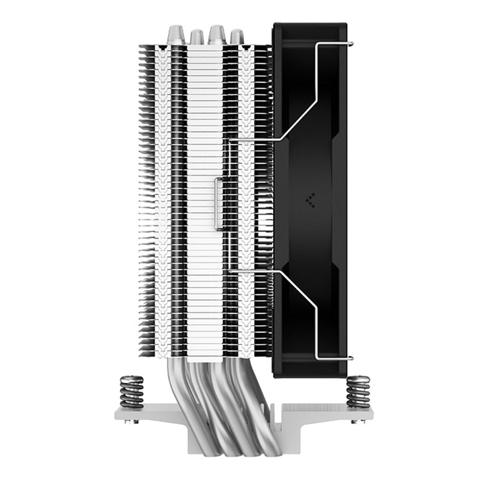 DeepCool AG400 Fan CPU Cooler, Universal Socket, High Efficiency 120mm PWM Cooling Black Fan, 2000RPM, 4 Heat Pipes, 220W Heat Dissipation Power, Unique Matrix Fin Design, Intel LGA 1700 Bracket Included