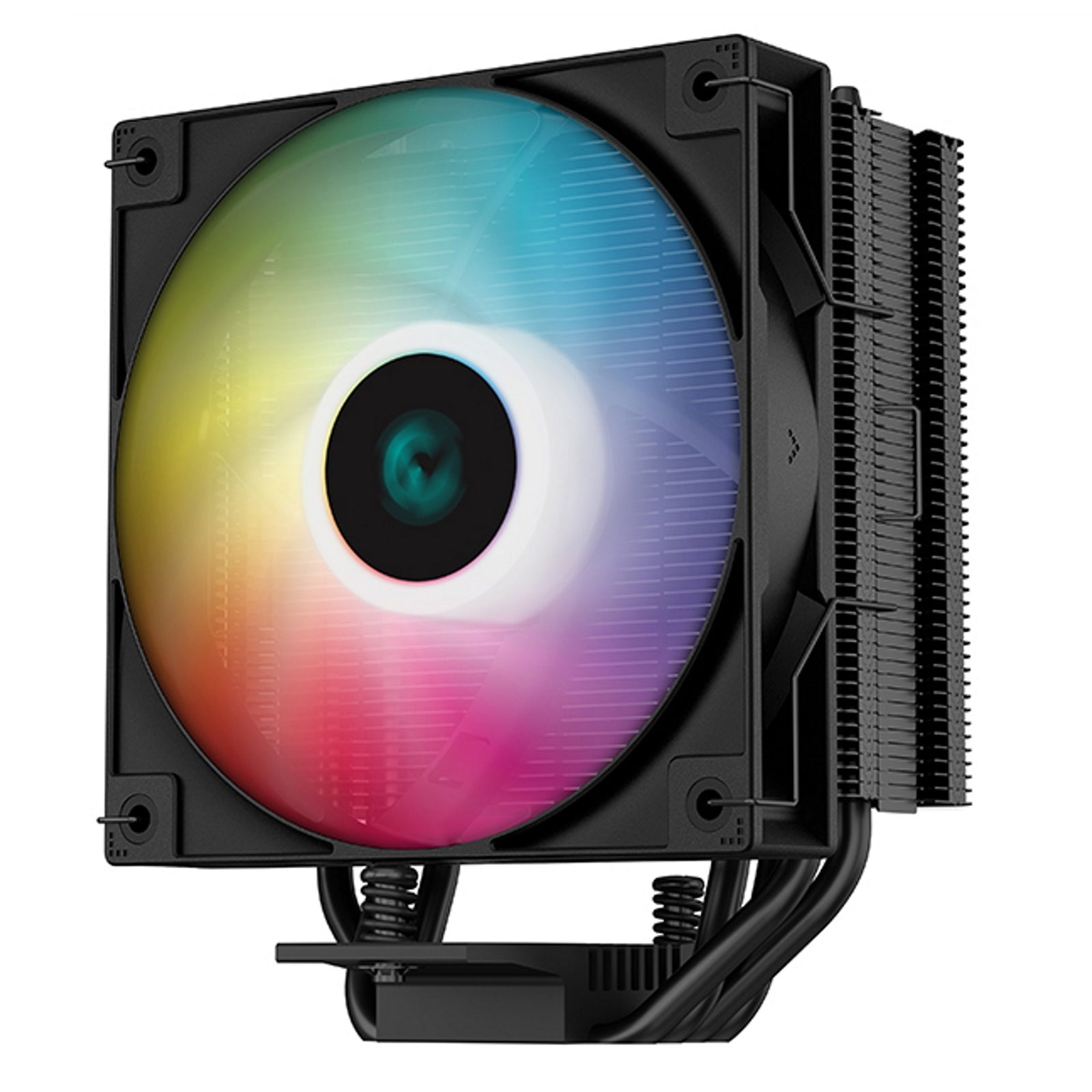 DeepCool AG400 BK ARGB Fan CPU Cooler, Universal Socket, High Efficiency 120mm PWM Addressable RGB Fan, 2000RPM, 4 Heat Pipes, 220W Heat Dissipation Power, Unique Matrix Fin Design, Intel LGA 1700 Bracket Included