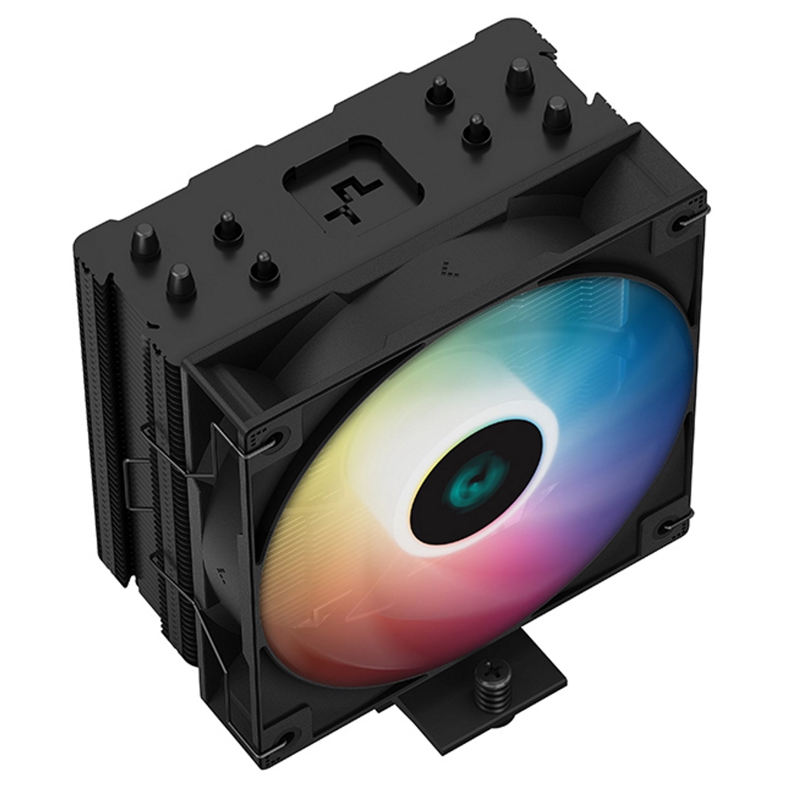 DeepCool AG400 BK ARGB Fan CPU Cooler, Universal Socket, High Efficiency 120mm PWM Addressable RGB Fan, 2000RPM, 4 Heat Pipes, 220W Heat Dissipation Power, Unique Matrix Fin Design, Intel LGA 1700 Bracket Included