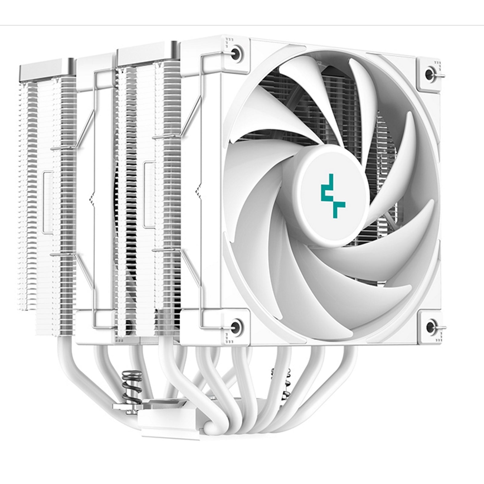 DeepCool AK620 WH Fan CPU Cooler, Universal Socket, Dual Powerful 120mm FDB PWM White Fans, 1850RPM, 6 Heat Pipes, 260W Heat Dissipation Power, Unique Matrix Fin Design, White Edition,