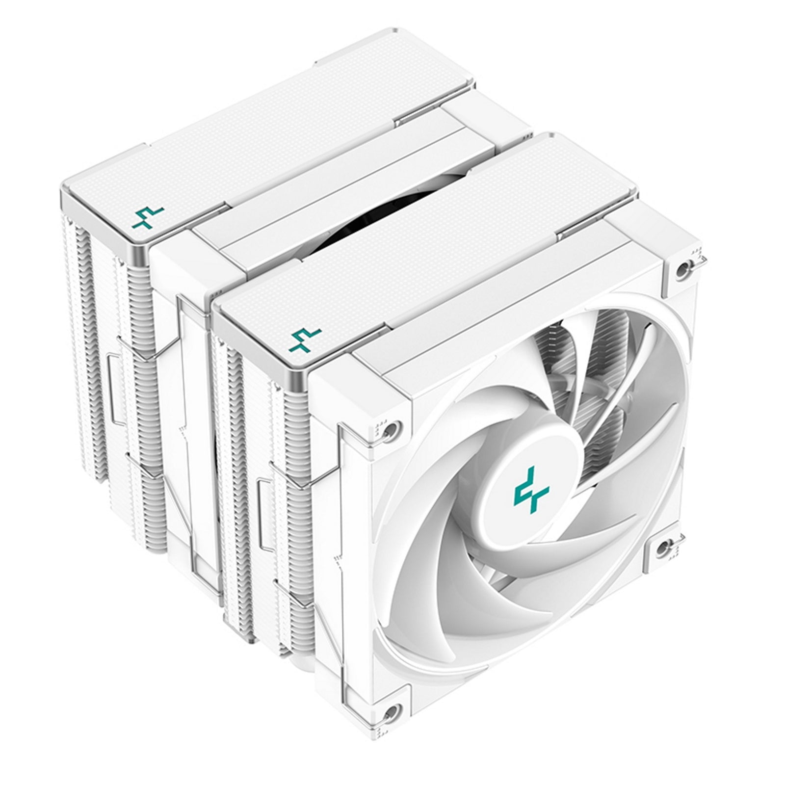 DeepCool AK620 WH Fan CPU Cooler, Universal Socket, Dual Powerful 120mm FDB PWM White Fans, 1850RPM, 6 Heat Pipes, 260W Heat Dissipation Power, Unique Matrix Fin Design, White Edition,