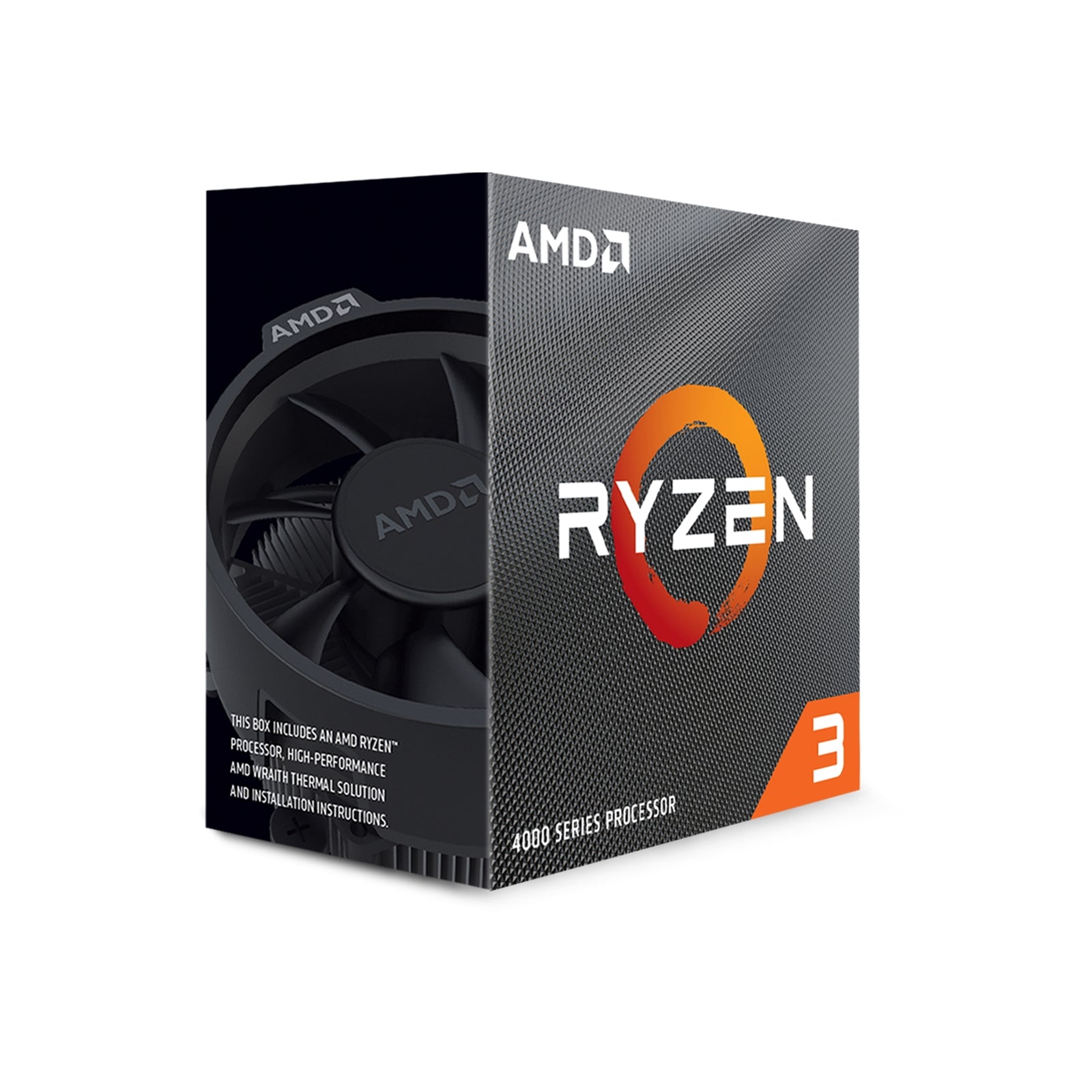 AMD Ryzen 3 4100 CPU with Wraith Stealth Cooler, AM4, 3.8GHz (4.0 Turbo), Quad Core, 65W, 6MB Cache, 7nm, 4th Gen, No Graphics