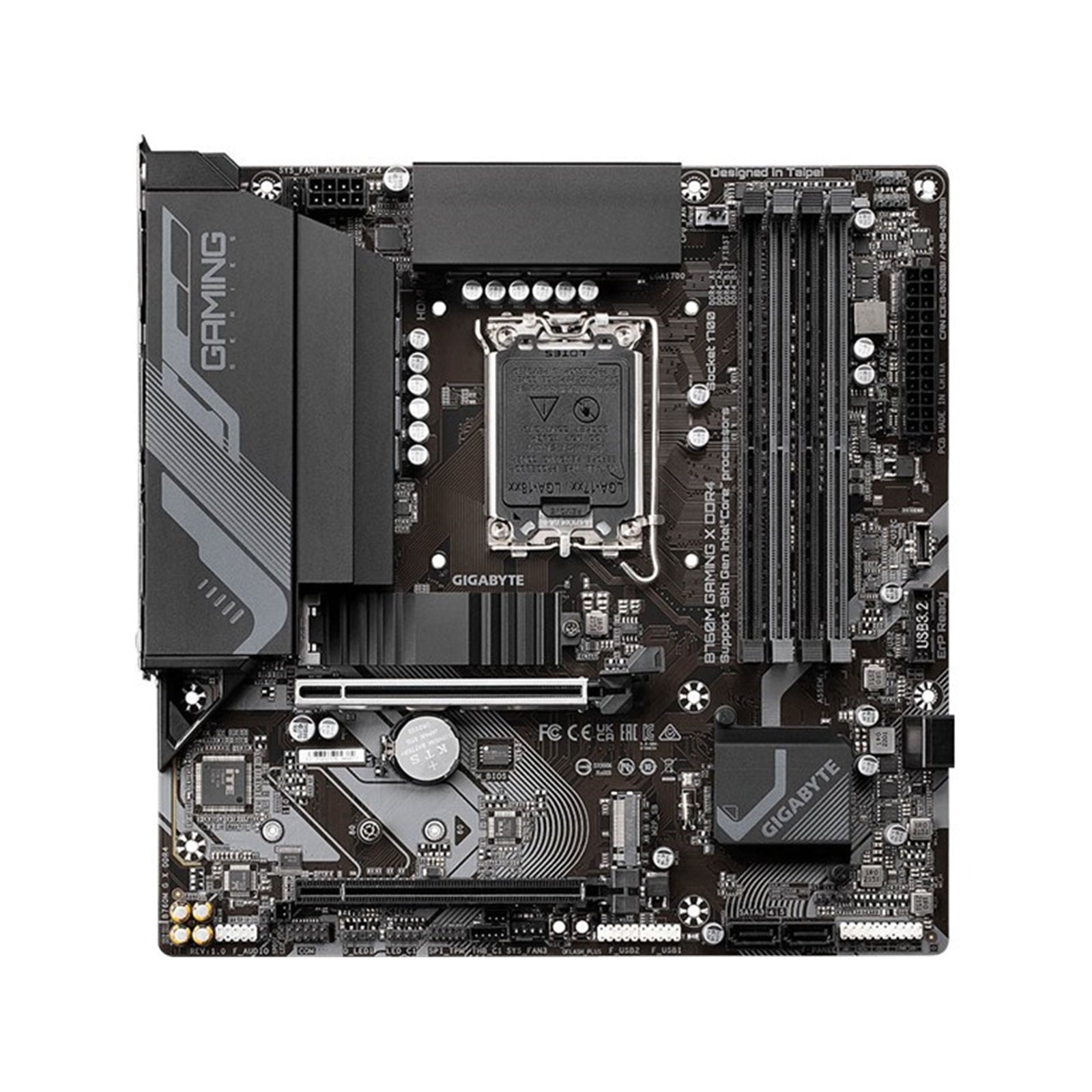 Gigabyte B760M GAMING X DDR4 Intel 1700 Socket Motherboard, Micro-ATX, 4x DDR4 Slots, 2x M.2 Sockets, 1x USB-C Port, Fitted I/O Shield, 2.5GbE LAN, 1x DisplayPort / 1x HDMI Port