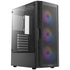 ANTEC AX20 Case, Black, Mid Tower, 1 x USB 3.0 / 2 x USB 2.0, Tempered Glass Side Window Panel, Slanted Bar & Mesh Design for Massive Airflow, 3 x RGB LED Fans Included, ATX, Micro ATX, Mini-ITX