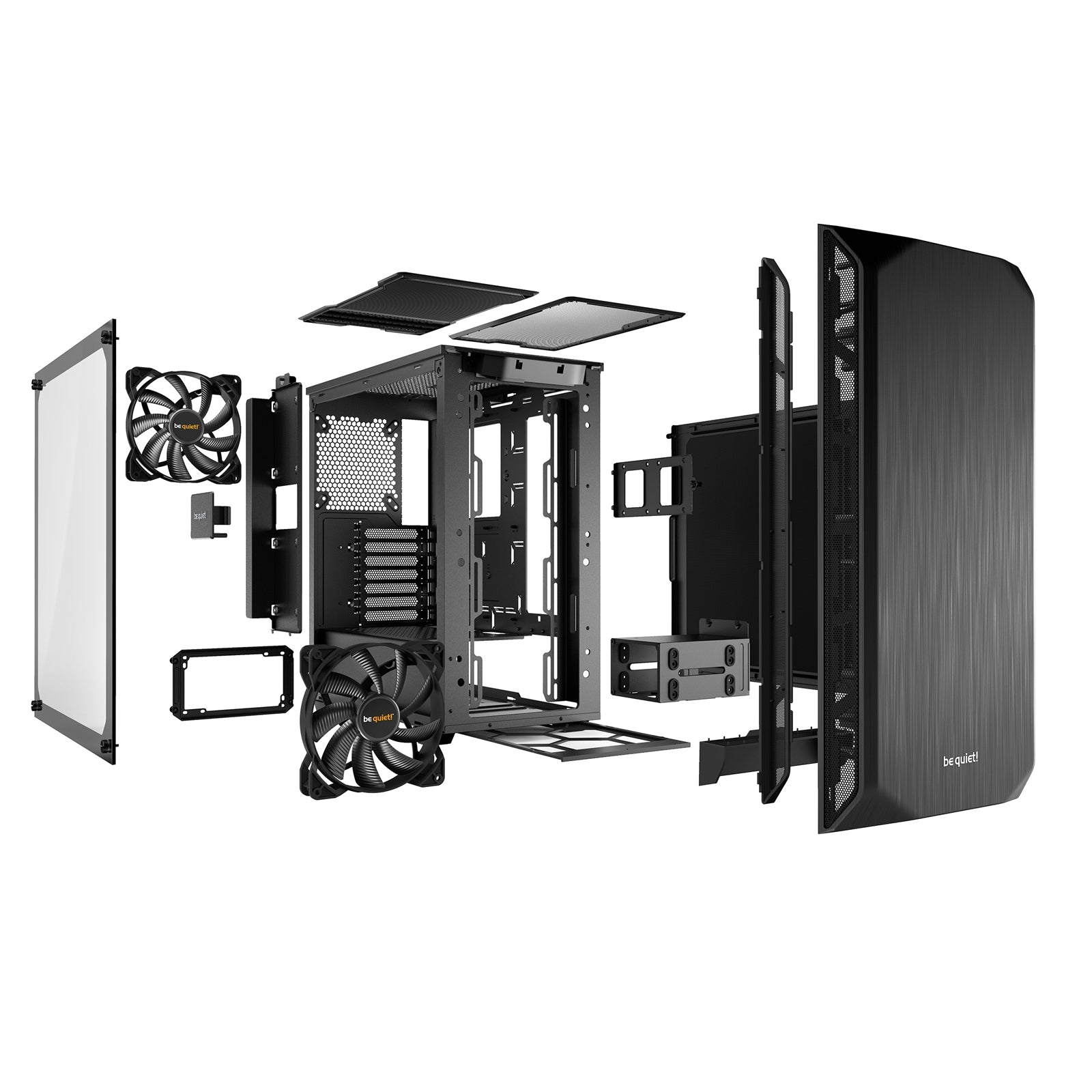 Be Quiet! Pure Base 500 Gaming Case with Window, ATX, 2 x Pure Wings 2 Fans, PSU Shroud, Black