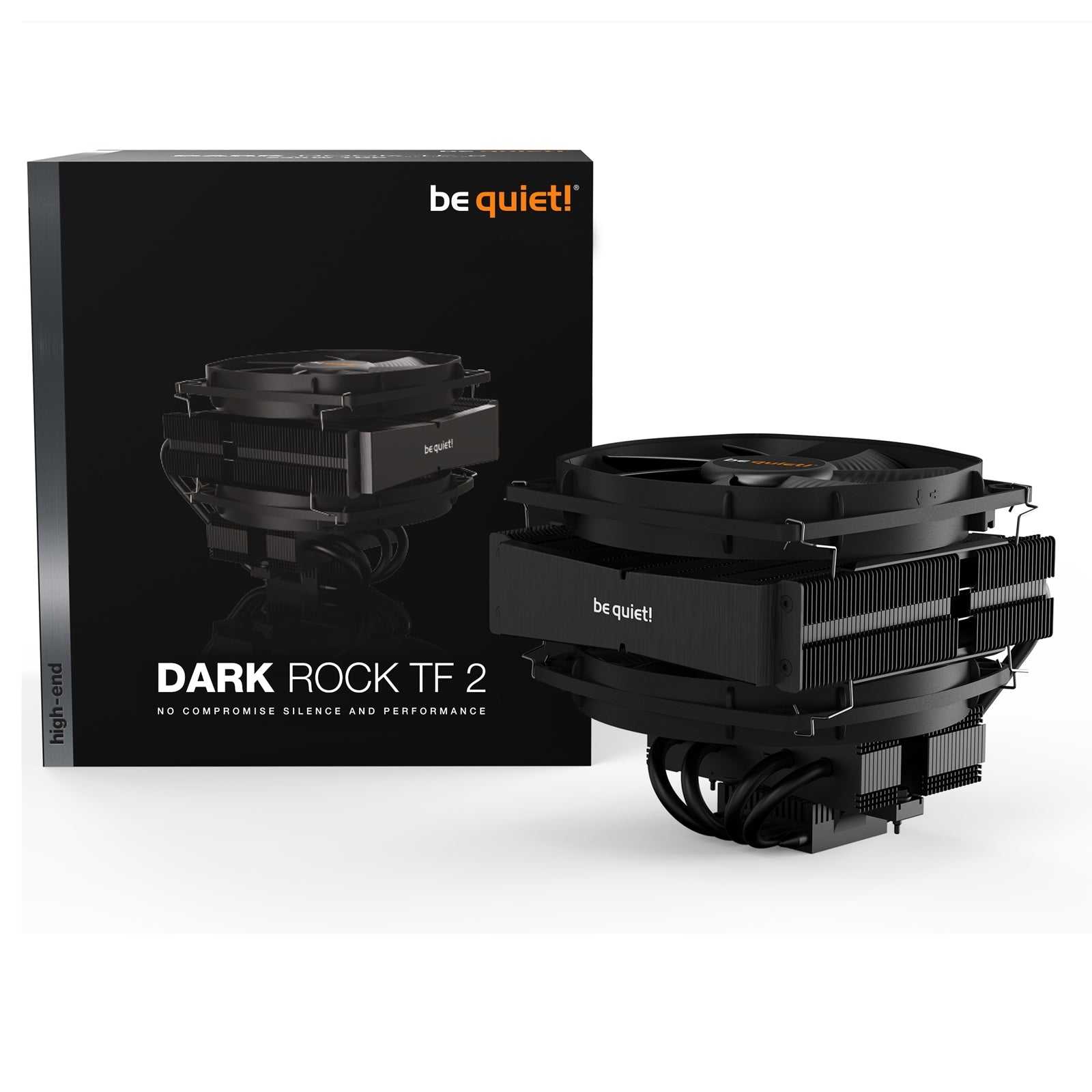 be quiet! Dark Rock TF 2 Fan CPU Cooler, Universal Socket, 2 x Silent Wings 3 135mm PWM Black Cooling Fan, 1400RPM, 6 Heat Pipes, 230W TDP, Immensely High Cooling Performance, Intel LGA 1700 & AMD AM5 Compatible