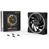 be quiet! Light Wings PWM High Speed Addressable RGB Fan, 120mm, 2500RPM, 4-Pin PWM Fan & 3-Pin ARGB Connectors, Black Frame, Black Blades, ARGB Lighting on Front & Rear