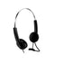 Genius HS-220U Ultra Lightweight Headset with Mic, USB Connection, Plug and Play, Adjustable Headband and microphone with In-line Volume Control, Black