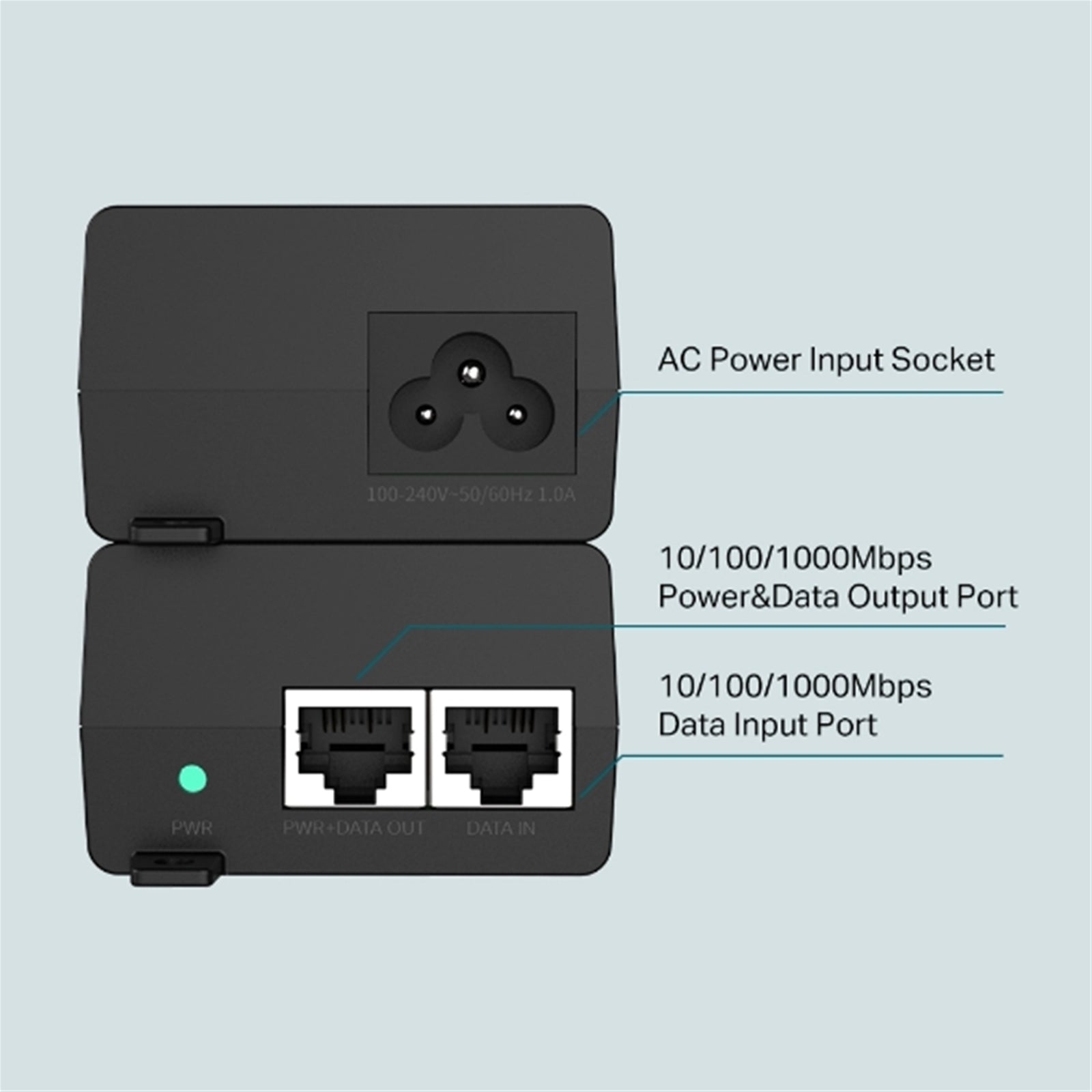 TP-Link TL-POE160S IEEE 802.3at 30W PoE+ Injector