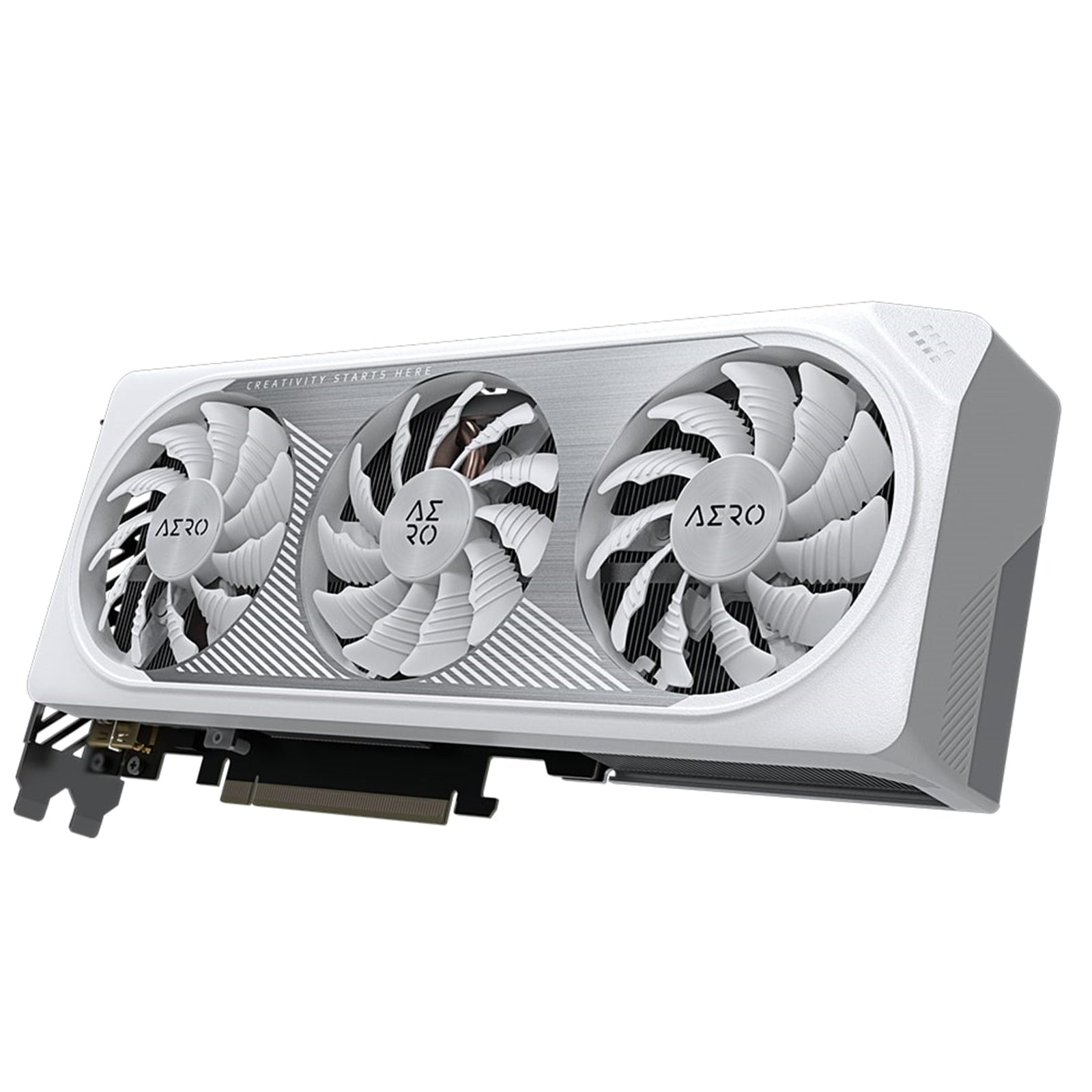 Gigabyte NVIDIA GeForce RTX 4060 Ti AERO OC 8G Graphics Card, 8GB GDDR6, 4352 CUDA Cores, 2580 MHz Core Clock, Triple Fan, White, RGB, 2x DisplayPorts / 2x HDMI Ports