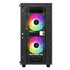 DeepCool CC360 ARGB, Black, Mini Tower Chassis w/ Tempered Glass Window, 3x 120mm ARGB Fans, USB 3.0, mATX/mITX