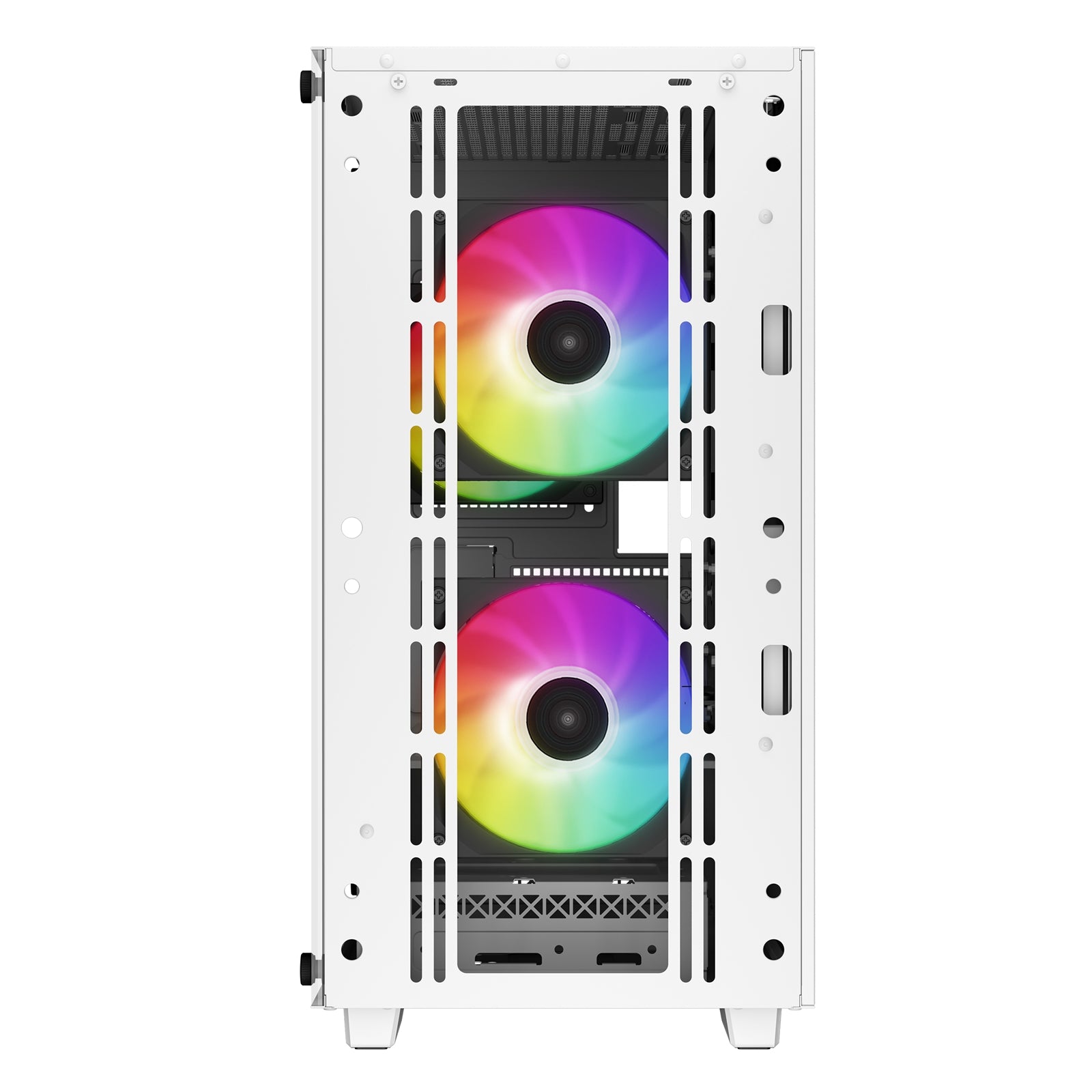 DeepCool CC360 ARGB WH, White, Mini Tower Chassis w/ Tempered Glass Window, 3x 120mm ARGB Fans, USB 3.0, mATX/mITX