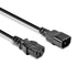 Lindy 30331 2m IEC C13 (Kettle) To IEC C14 (Kettle) Mains Extension Cable - Black