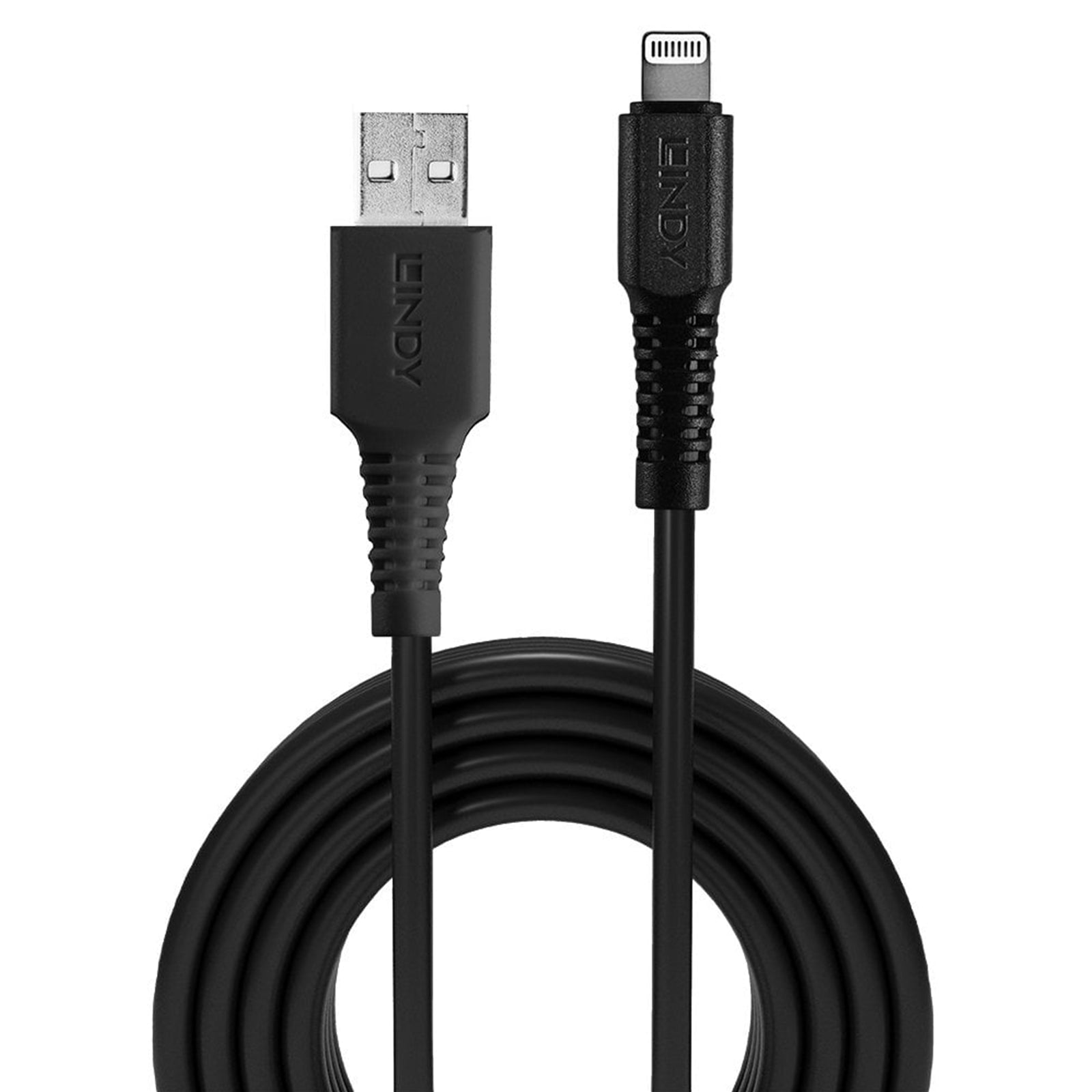 Lindy 31319 0.5m USB-A (M) 2.0 To Lightening (M) MFi Certified 480Mbps Cable - Black