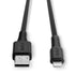 Lindy 31319 0.5m USB-A (M) 2.0 To Lightening (M) MFi Certified 480Mbps Cable - Black