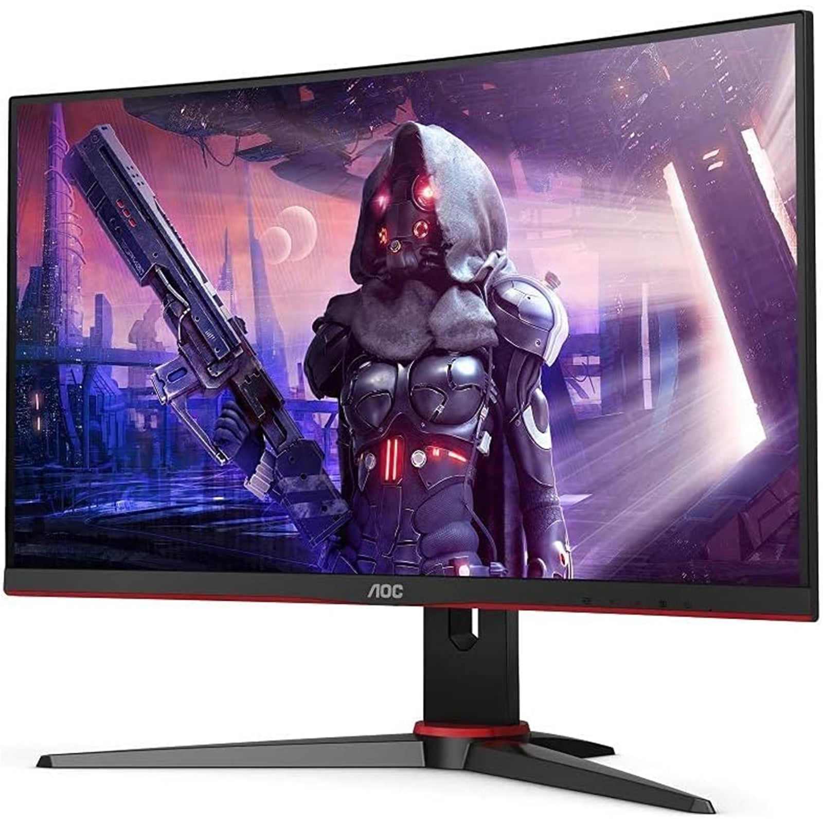 AOC C24G2AE/BK 24 Inch Curved Full HD VA Monitor, 165Hz, 1ms, DisplayPort, HDMI, VGA, Speakers, AMD FreeSync, VESA